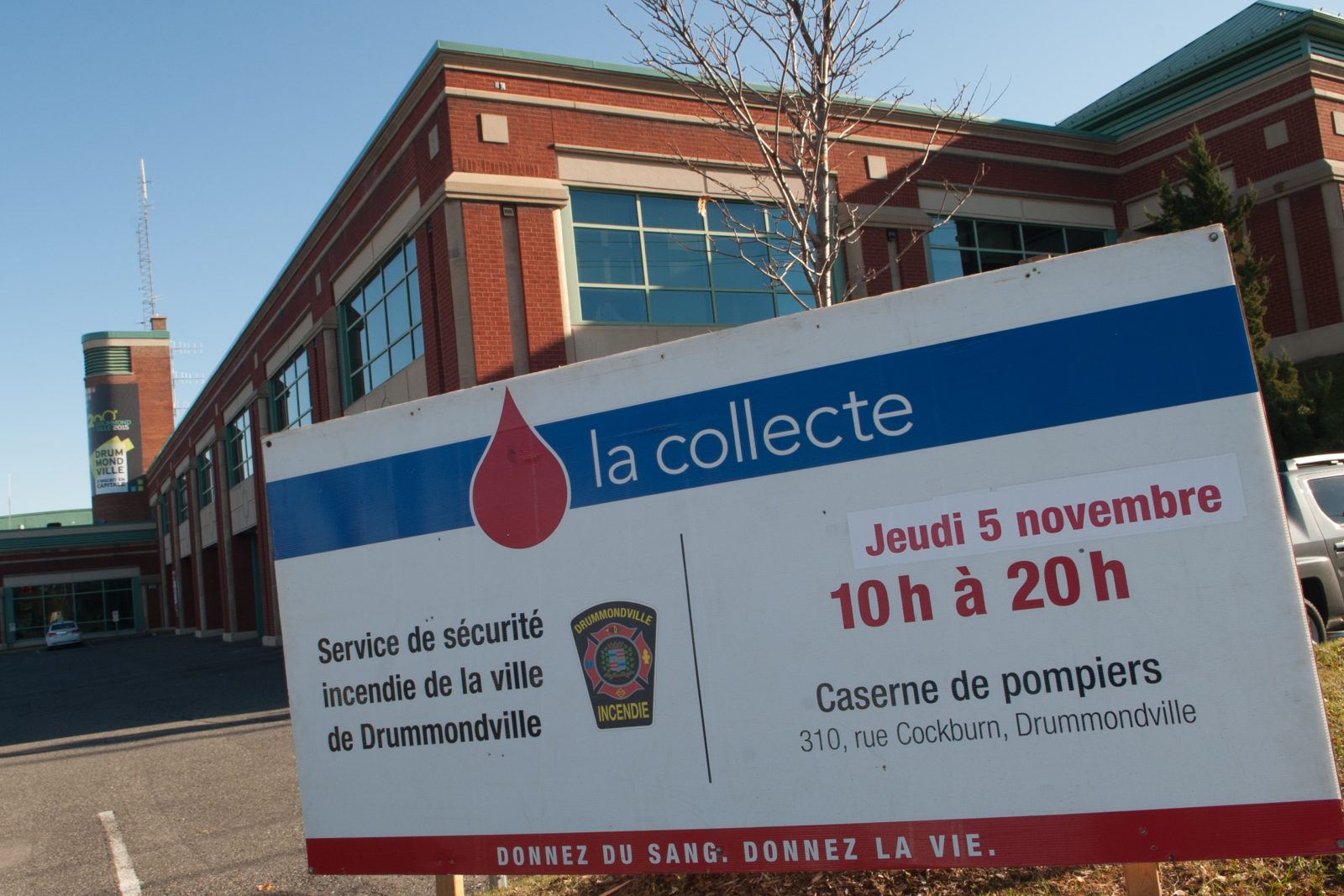 Collecte de sang des pompiers de Drummondville