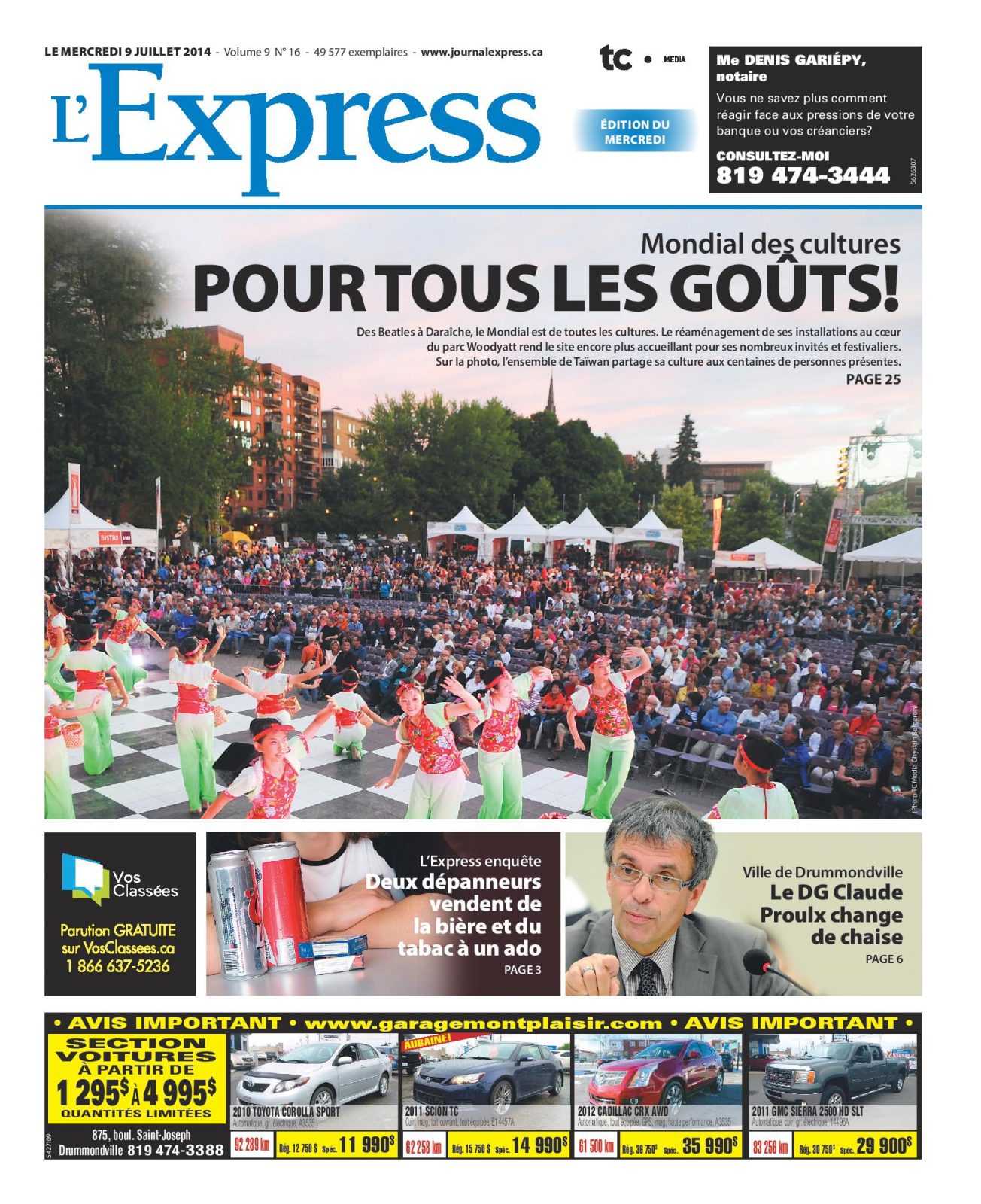 La une de L’Express du 9 juillet 2014