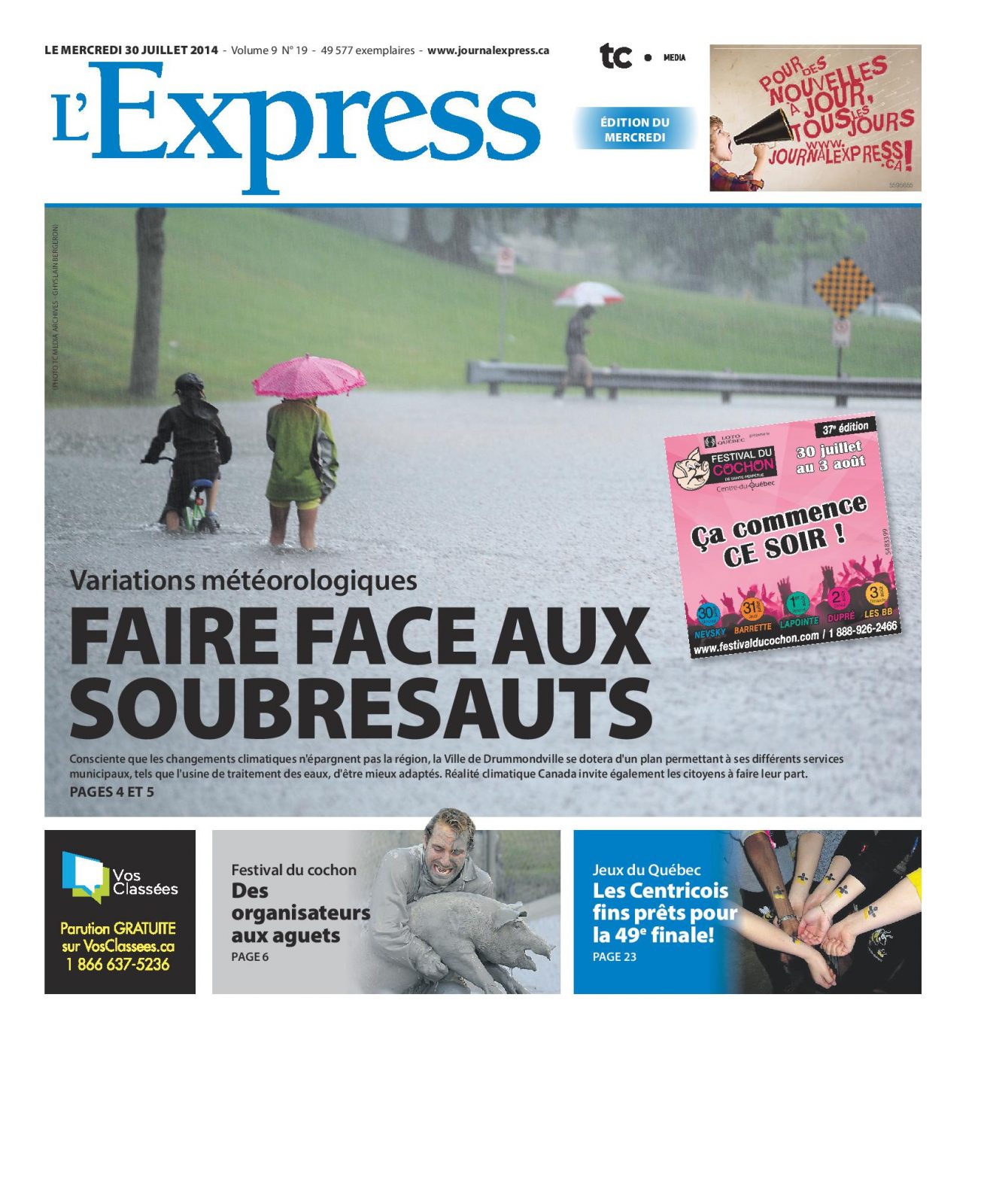 La une de L’Express du 30 juillet 2014