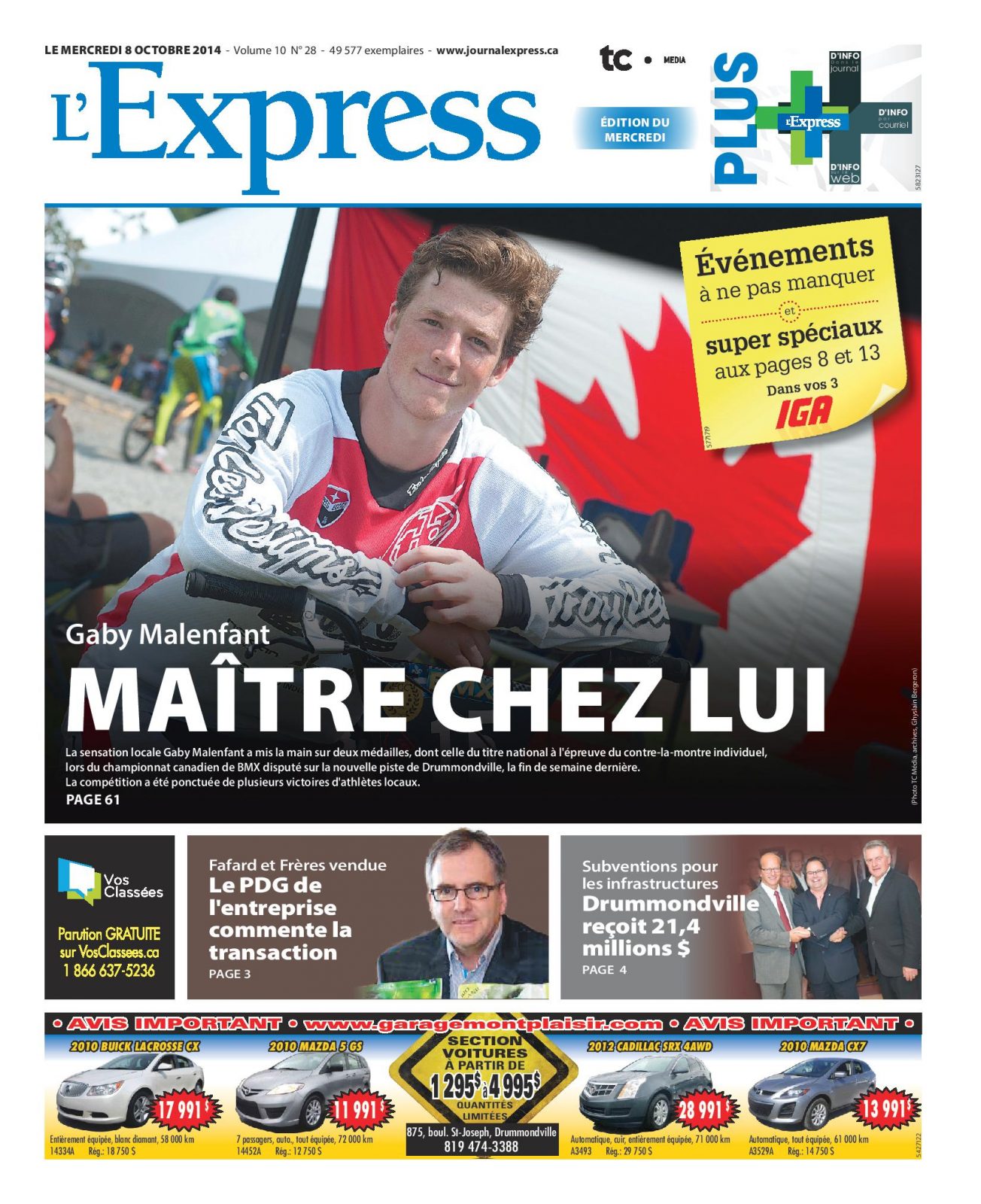 La une de L’Express du 8 octobre 2014