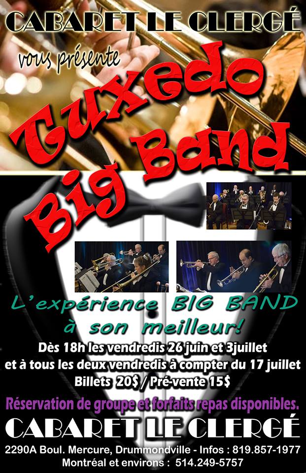 Le Tuxedo Big Band fera vibrer le Cabaret Le Clergé