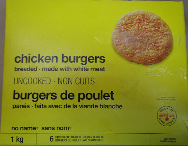 Salmonella : rappel de certains burgers de poulet de marque sans nom