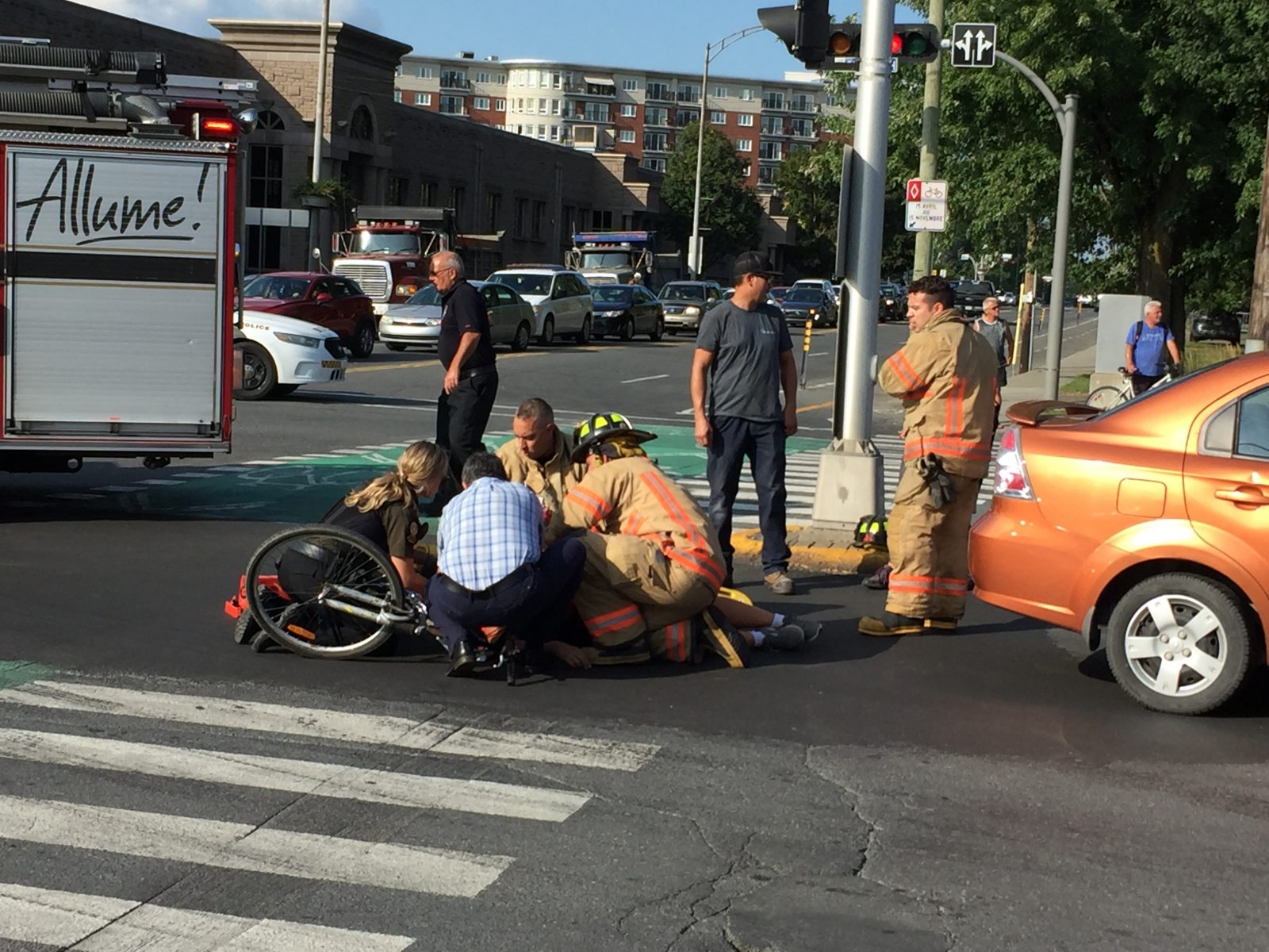 Une cycliste blessée sur le boulevard Saint-Joseph