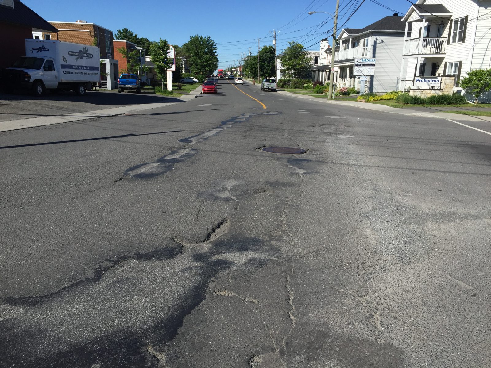 La rue Saint-Pierre, la pire route à Drummondville