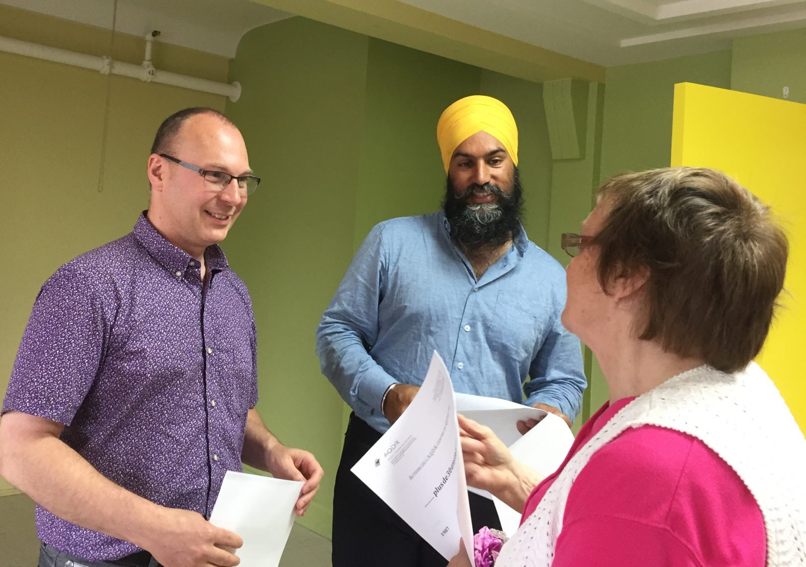 Jagmeet Singh réitère son engagement en santé à Drummondville