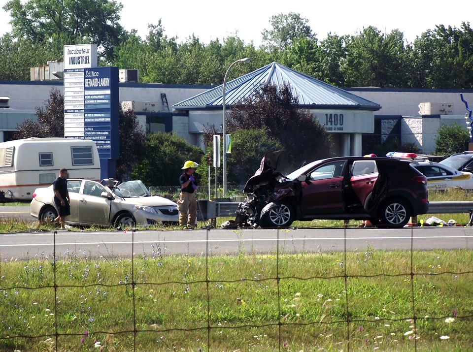Grave accident sur l’A-20 à la hauteur de Drummondville