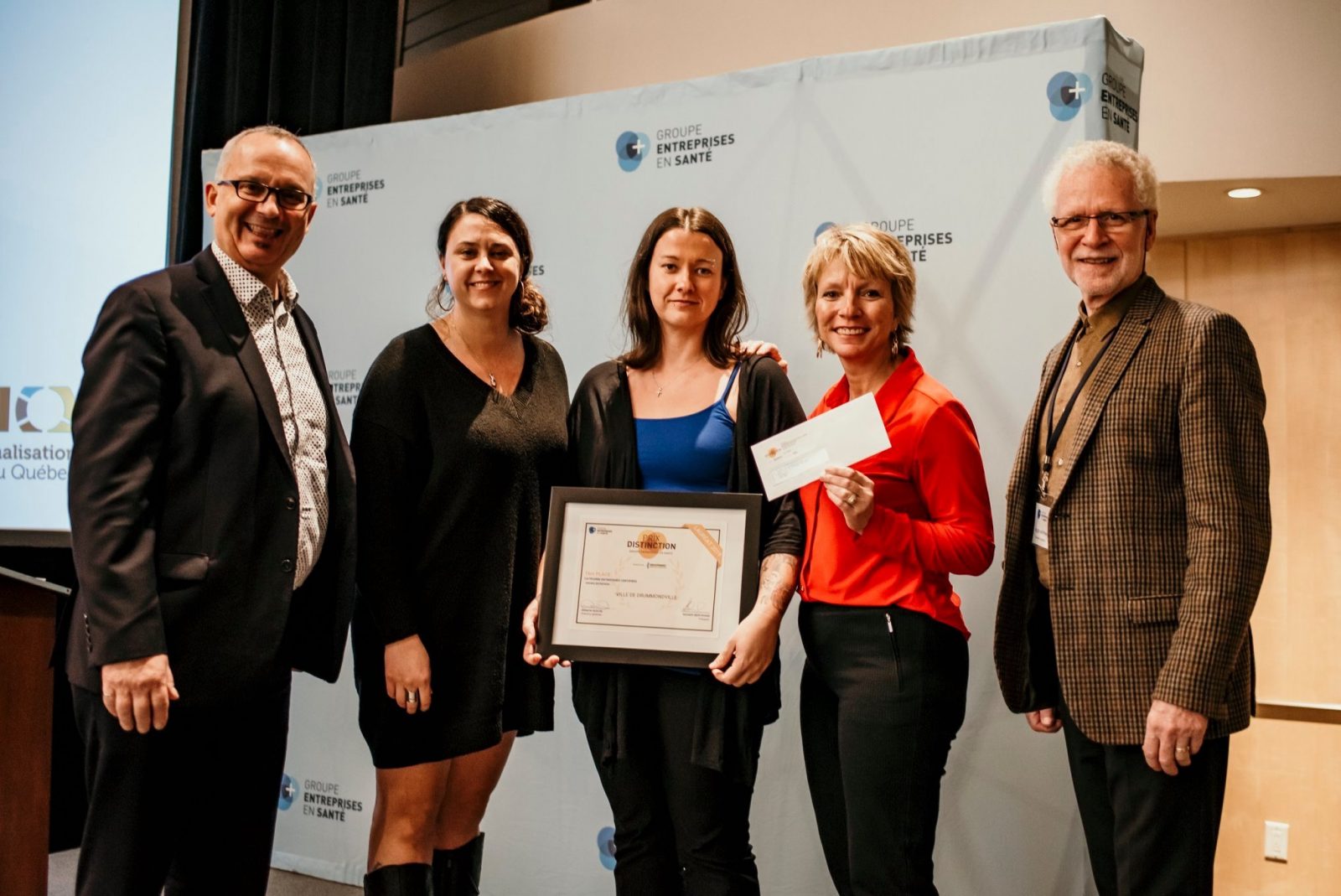 La Ville de Drummondville remporte le 1er prix du Groupe Entreprises en santé