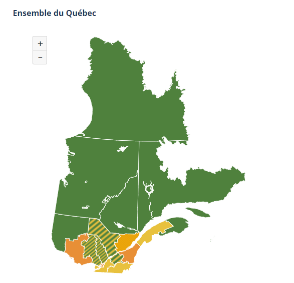 Le Centre Du Quebec Bascule Dans Le Jaune L Express