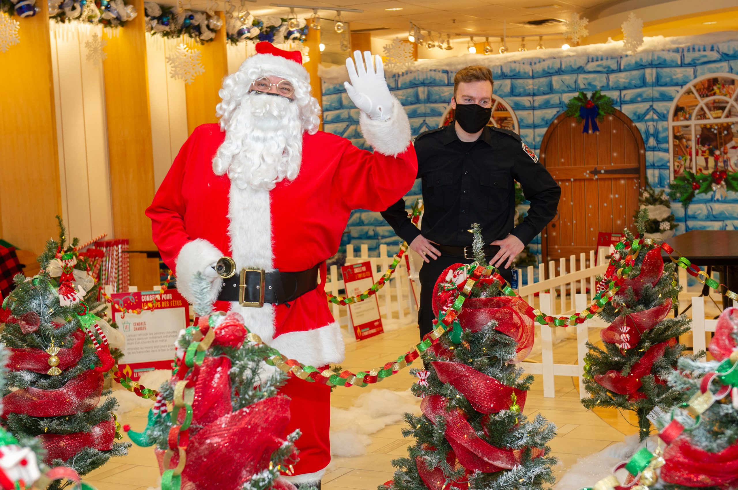 KoNsev Sac cadeau pompier pompier avec cordon de serrage, cadeau de  vacances, cadeaux décorations pour fête de Noël fournitures