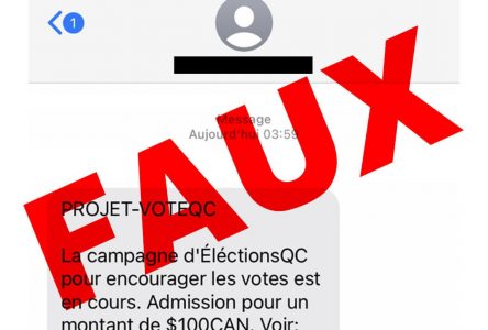 Élections Québec dénonce des messages textes frauduleux