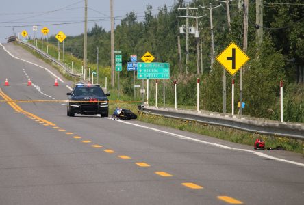 Accident sur la route 259 : le motocycliste de 17 ans est décédé