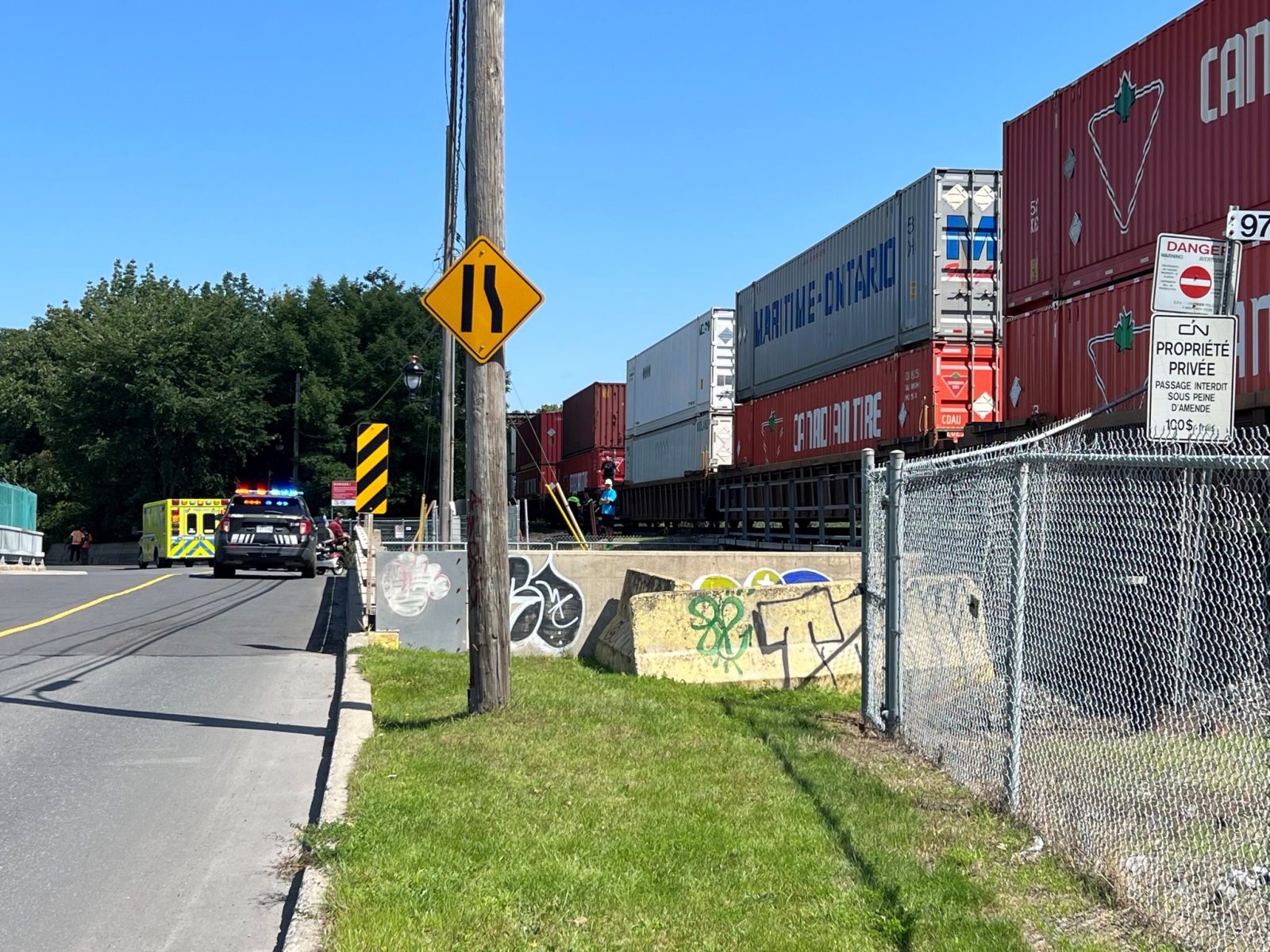 Une personne happée par un train à Drummondville