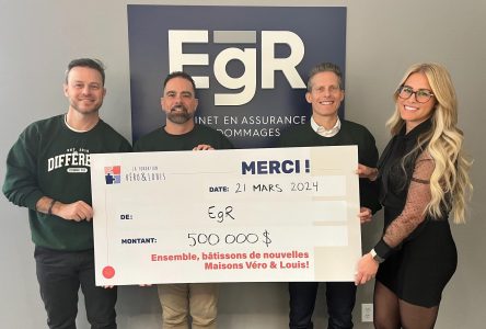 EGR versera 500 000 $ sur cinq ans à la Fondation Véro & Louis